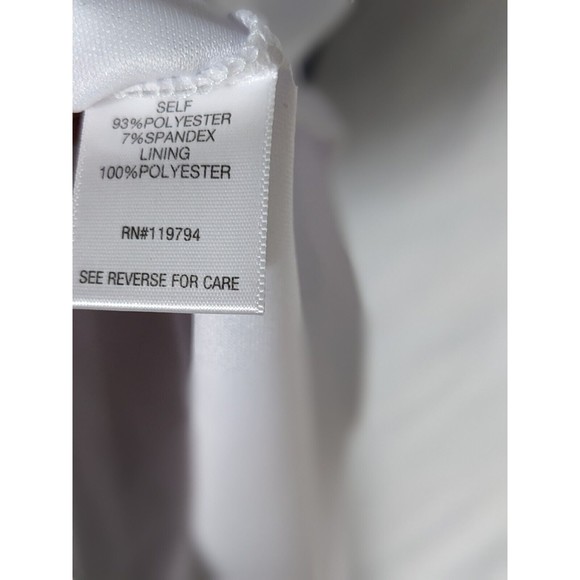 One World Mesh Flutter Sleeve Scoop Neck Sublimated Print Knit Lined Top size sm - Picture 6 of 8